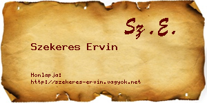 Szekeres Ervin névjegykártya